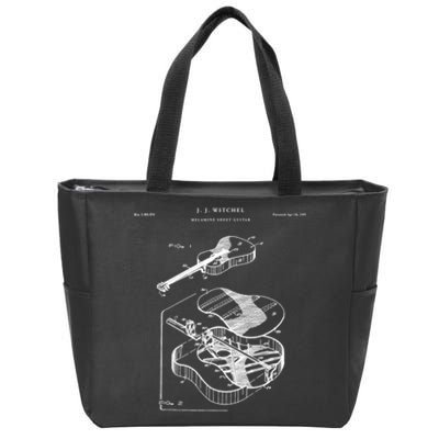 Martin Guitar Patent Music Gift Zip Tote Bag