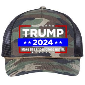 Make Gas Prices Cheap Again Trump 2024 Retro Rope Trucker Hat Cap