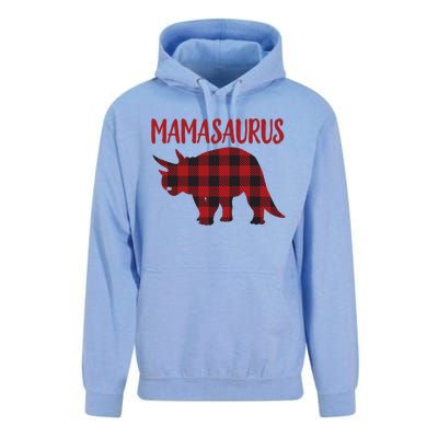 Mamasaurus Gift Plaid Triceratops Moms Of Dinosaurs Unisex Surf Hoodie