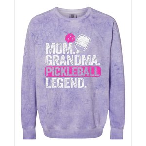 Mom Grandma Pickleball Legend Player Funny Pickle Ball Colorblast Crewneck Sweatshirt