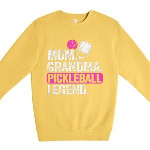 Mom Grandma Pickleball Legend Player Funny Pickle Ball Premium Crewneck Sweatshirt