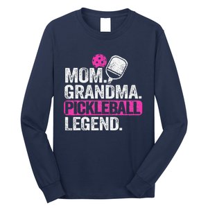 Mom Grandma Pickleball Legend Player Funny Pickle Ball Long Sleeve Shirt