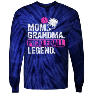 Mom Grandma Pickleball Legend Player Funny Pickle Ball Tie-Dye Long Sleeve Shirt