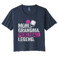 Mom Grandma Pickleball Legend Player Funny Pickle Ball Women's Crop Top Tee