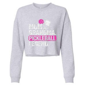 Mom Grandma Pickleball Legend Player Funny Pickle Ball Cropped Pullover Crew