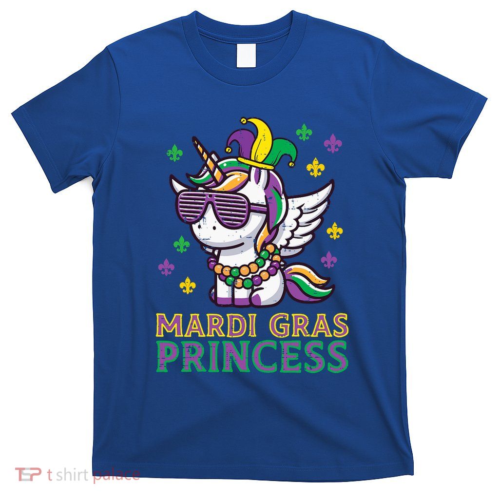 Mardi Gras Princess Unicorn Fat Tuesday T-Shirt