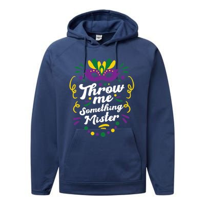 Mardi Gras Parade Outfit For Women Throw Me Something Mister Performance Fleece Hoodie