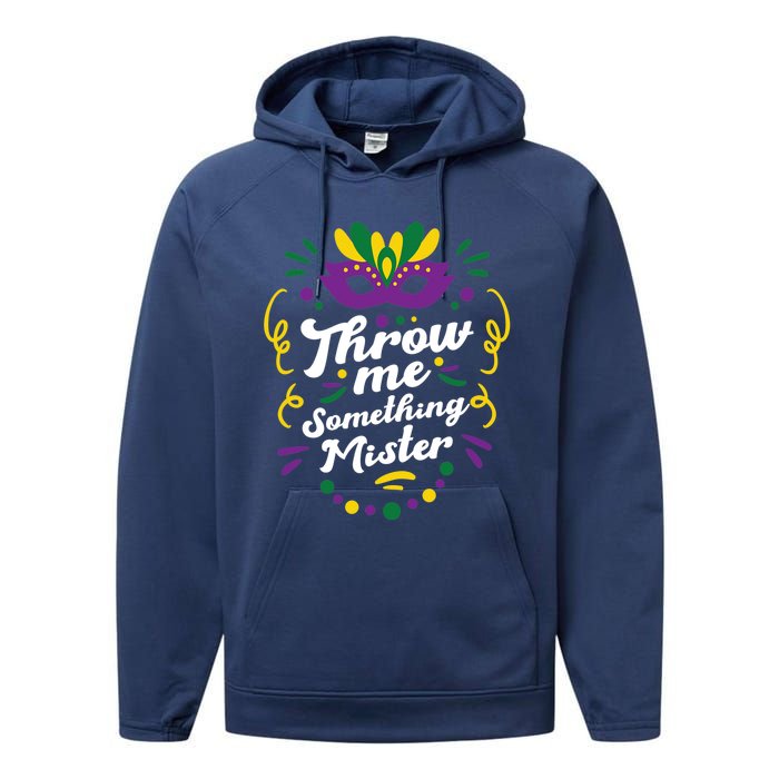 Mardi Gras Parade Outfit For Women Throw Me Something Mister Performance Fleece Hoodie