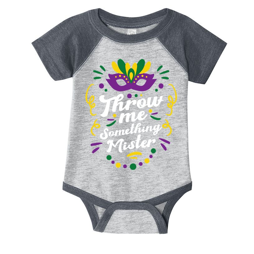 Mardi Gras Parade Outfit For Women Throw Me Something Mister Infant Baby Jersey Bodysuit