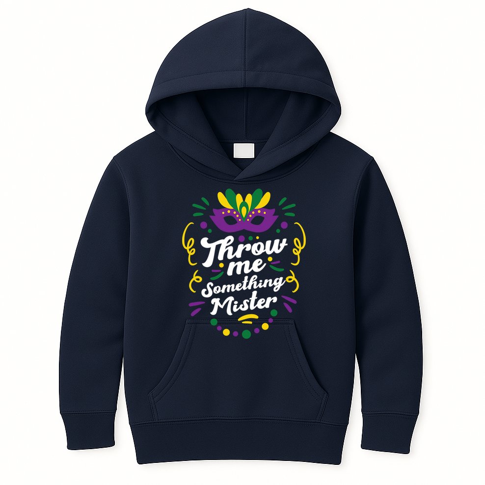 Mardi Gras Parade Outfit For Women Throw Me Something Mister Kids Hoodie