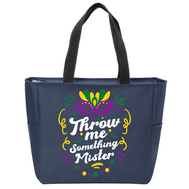 Mardi Gras Parade Outfit For Women Throw Me Something Mister Zip Tote Bag