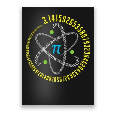  Math Geek Pi Day - Hey Teacher! Atom Pi Math Science STEM Gift 3.14 Pi Day Poster