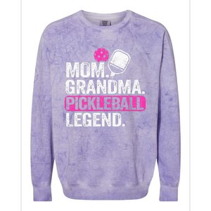 Mom Grandma Pickleball Legend Player Funny Pickle Ball Colorblast Crewneck Sweatshirt