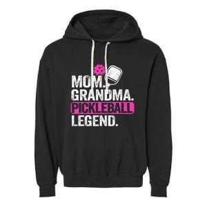 Mom Grandma Pickleball Legend Player Funny Pickle Ball Garment-Dyed Fleece Hoodie