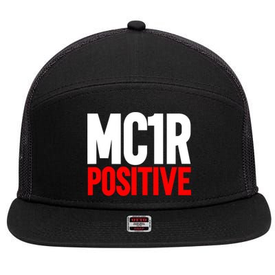 MC1R Gene Positive Funny Redhead Ginger Red Hair 7 Panel Mesh Trucker Snapback Hat