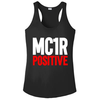 MC1R Gene Positive Funny Redhead Ginger Red Hair Ladies PosiCharge Competitor Racerback Tank