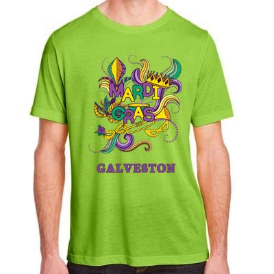 Mardi Gras Parade Carnival Galveston Texas Gift Mask Adult ChromaSoft Performance T-Shirt