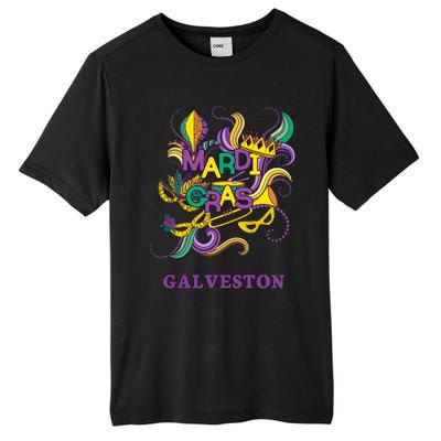 Mardi Gras Parade Carnival Galveston Texas Gift Mask Tall Fusion ChromaSoft Performance T-Shirt