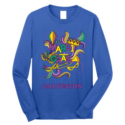 Mardi Gras Parade Carnival Galveston Texas Gift Mask Long Sleeve Shirt