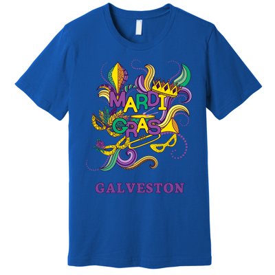 Mardi Gras Parade Carnival Galveston Texas Gift Mask Premium T-Shirt