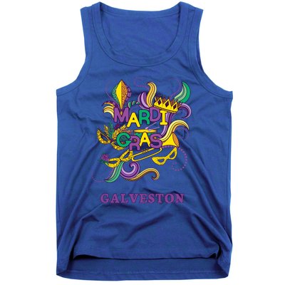 Mardi Gras Parade Carnival Galveston Texas Gift Mask Tank Top