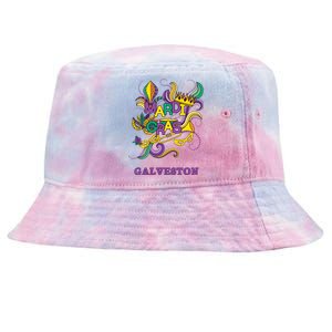 Mardi Gras Parade Carnival Galveston Texas Gift Mask Tie-Dyed Bucket Hat