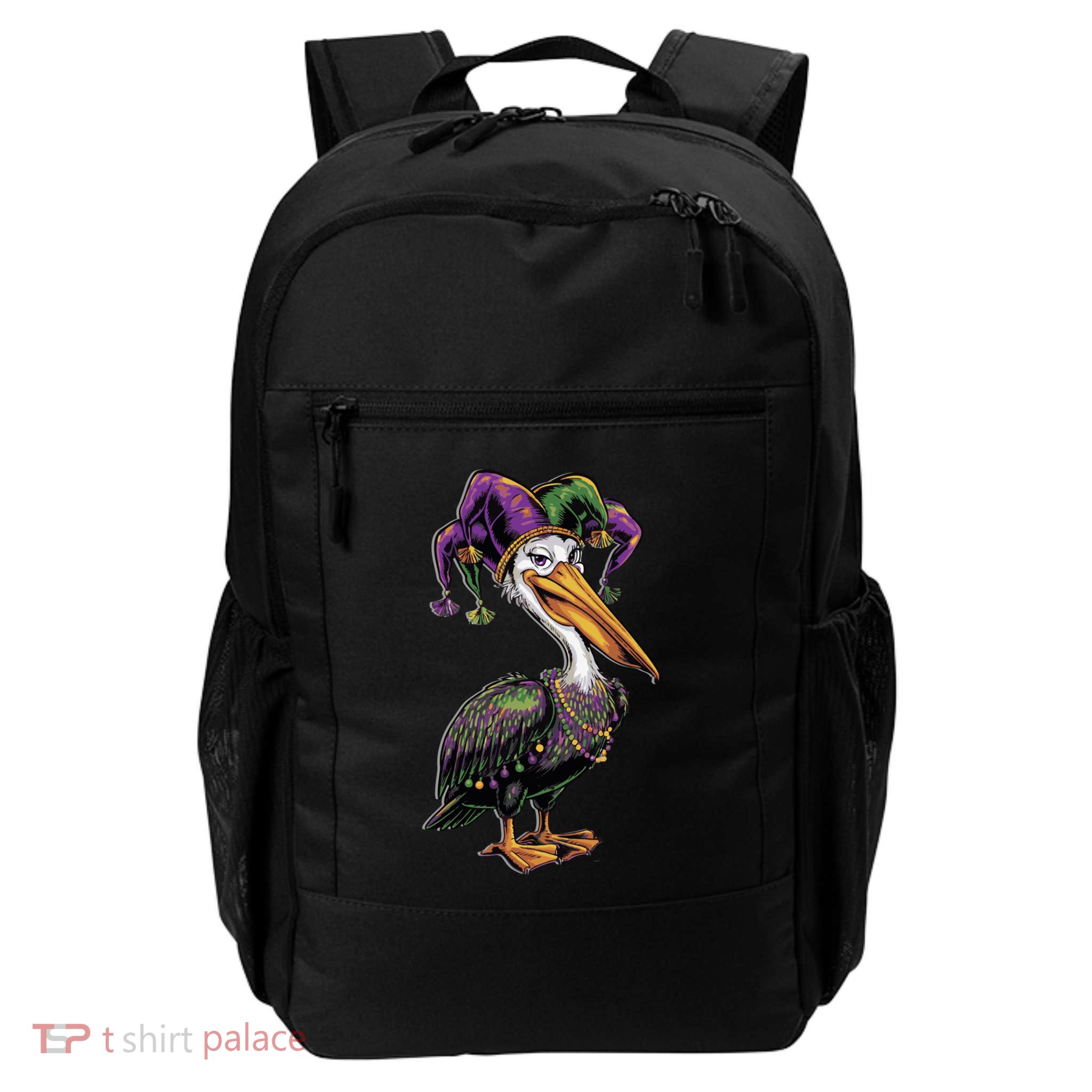 Mardi Gras Pelican Louisiana Parade Animal Lover Gift Daily Commute Backpack