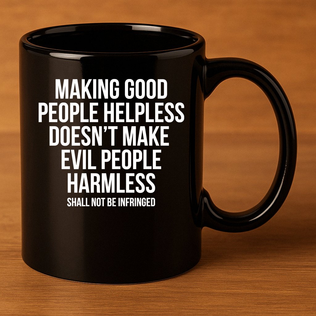 Making Good People Helpless Doesnt Make Evil People Harmless 11oz C Handle Ceramic Mug