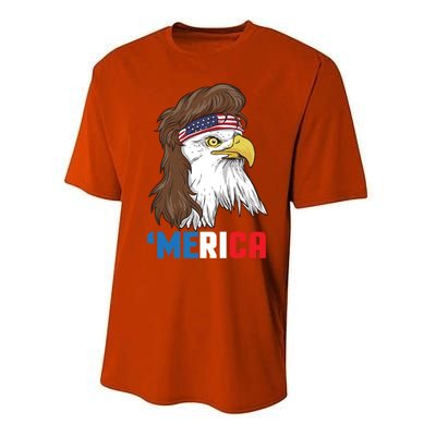 Merica Gift Patriotic Mullet Eagle Pride Gift Performance Sprint T-Shirt