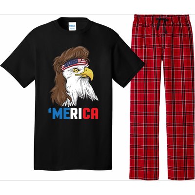 Merica Gift Patriotic Mullet Eagle Pride Gift Pajama Set