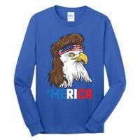 Merica Gift Patriotic Mullet Eagle Pride Gift Tall Long Sleeve T-Shirt