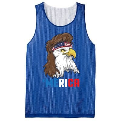 Merica Gift Patriotic Mullet Eagle Pride Gift Mesh Reversible Basketball Jersey Tank