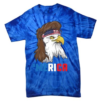 Merica Gift Patriotic Mullet Eagle Pride Gift Tie-Dye T-Shirt