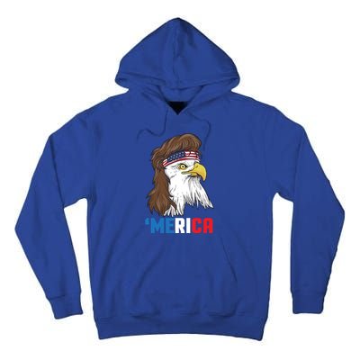 Merica Gift Patriotic Mullet Eagle Pride Gift Tall Hoodie