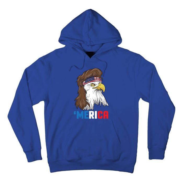 Merica Gift Patriotic Mullet Eagle Pride Gift Tall Hoodie