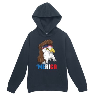 Merica Gift Patriotic Mullet Eagle Pride Gift Urban Pullover Hoodie