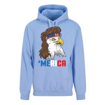 Merica Gift Patriotic Mullet Eagle Pride Gift Unisex Surf Hoodie