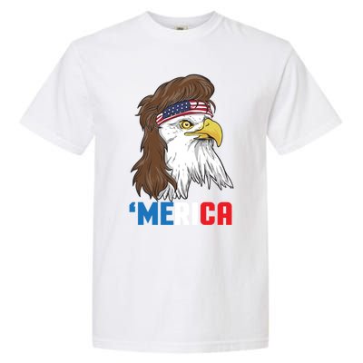 Merica Gift Patriotic Mullet Eagle Pride Gift Garment-Dyed Heavyweight T-Shirt