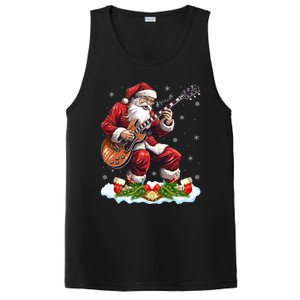 Music Guitar Player Guitarist Santa Playing Guitar Christma Meaningful Gift PosiCharge Competitor Tank