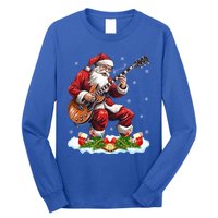 Music Guitar Player Guitarist Santa Playing Guitar Christma Meaningful Gift Long Sleeve Shirt