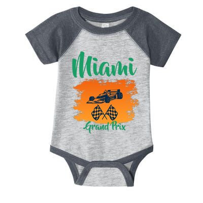 Miami Grand Prix 2022 Race Miami Gardens Retro Vintage Infant Baby Jersey Bodysuit