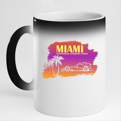 Miami Grand Prix 2022 Race Miami Gardens Retro Vintage 11oz Black Color Changing Mug