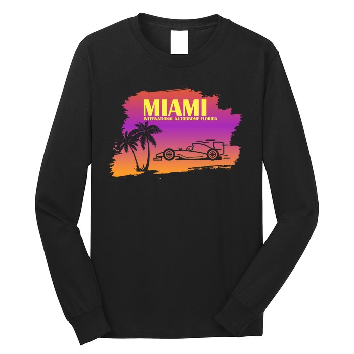 Miami Grand Prix 2022 Race Miami Gardens Retro Vintage Long Sleeve Shirt