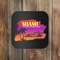 Miami Grand Prix 2022 Race Miami Gardens Retro Vintage Coaster