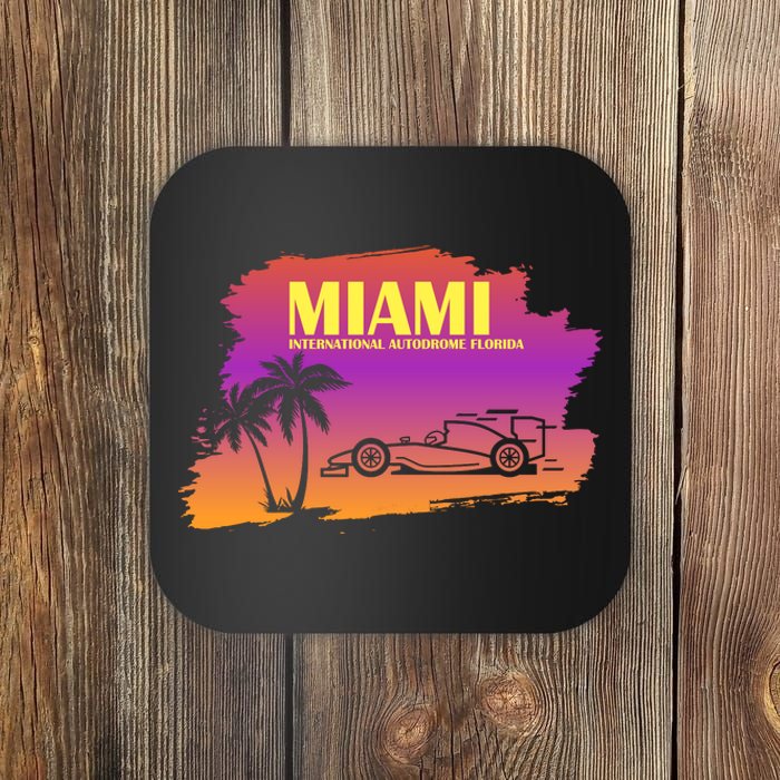 Miami Grand Prix 2022 Race Miami Gardens Retro Vintage Coaster