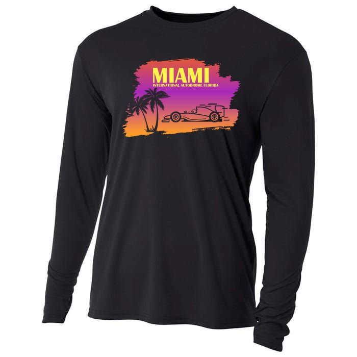 Miami Grand Prix 2022 Race Miami Gardens Retro Vintage Cooling Performance Long Sleeve Crew