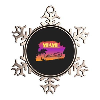 Miami Grand Prix 2022 Race Miami Gardens Retro Vintage Metallic Star Ornament