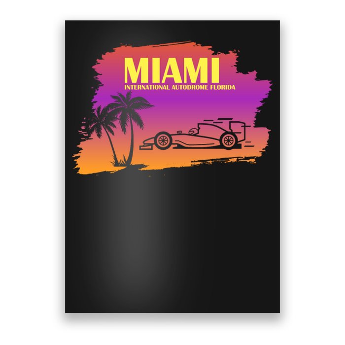 Miami Grand Prix 2022 Race Miami Gardens Retro Vintage Poster