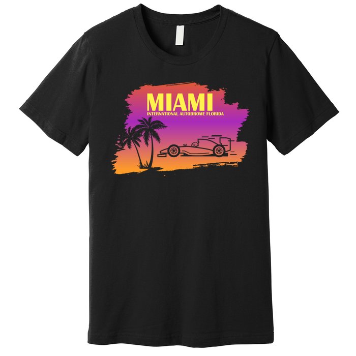 Miami Grand Prix 2022 Race Miami Gardens Retro Vintage Premium T-Shirt