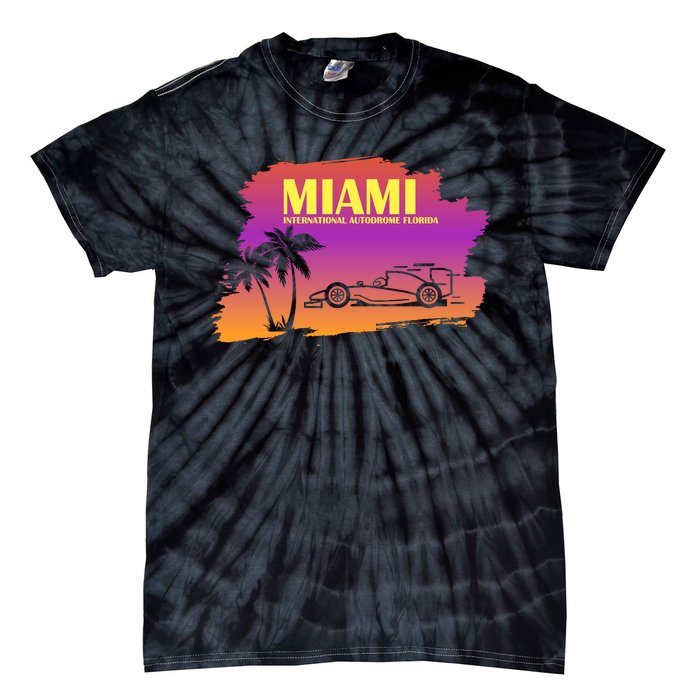 Miami Grand Prix 2022 Race Miami Gardens Retro Vintage Tie-Dye T-Shirt